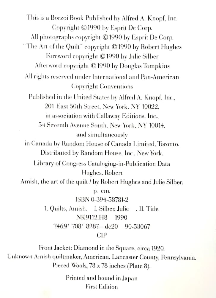 Copyright page from a book.