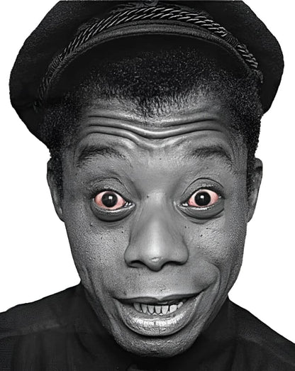 James Baldwin’s intense portrait.