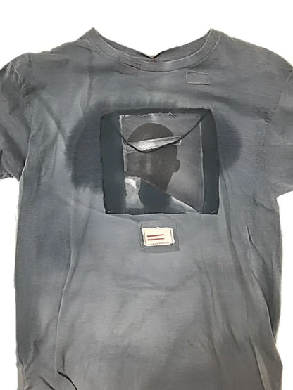 Gray t-shirt with graphic.