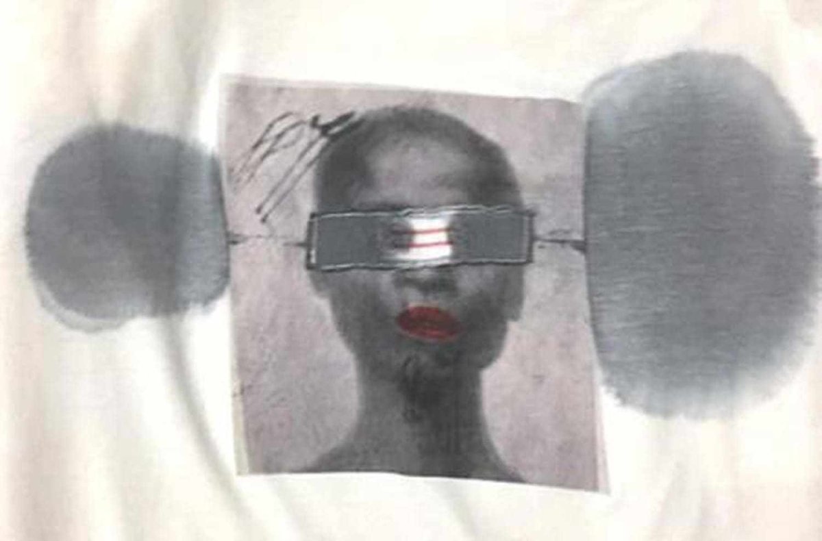 Black Woman T-shirt by h.m. Peavy No.3 - Re - psychles Vintage Shop & Art Gallery