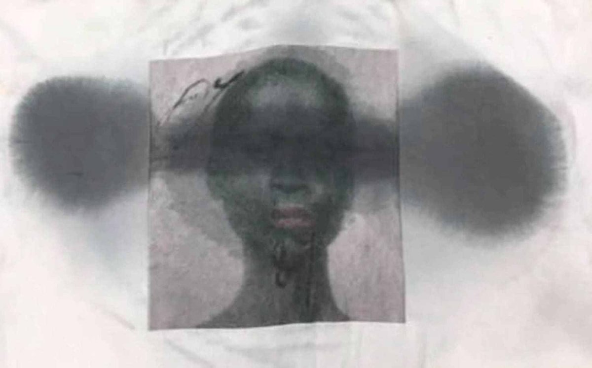 Black Women T-shirt by h.m. Peavy No.2 - Re - psychles Vintage Shop & Art Gallery