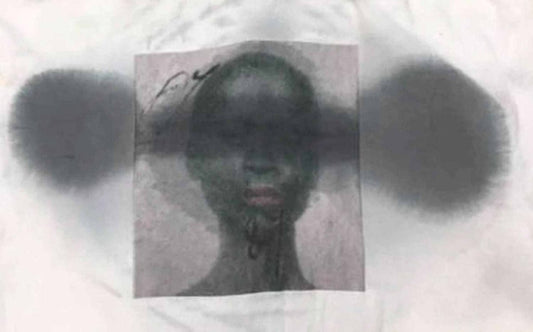 Black Women T-shirt by h.m. Peavy No.2 - Re - psychles Vintage Shop & Art Gallery