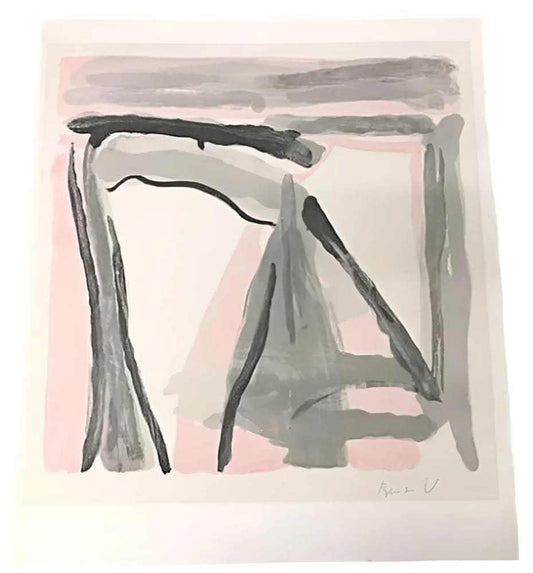 Bram van Velde Signed Gouache Print - Re - psychles Vintage Shop & Art Gallery