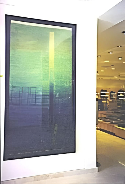 Framed abstract painting.