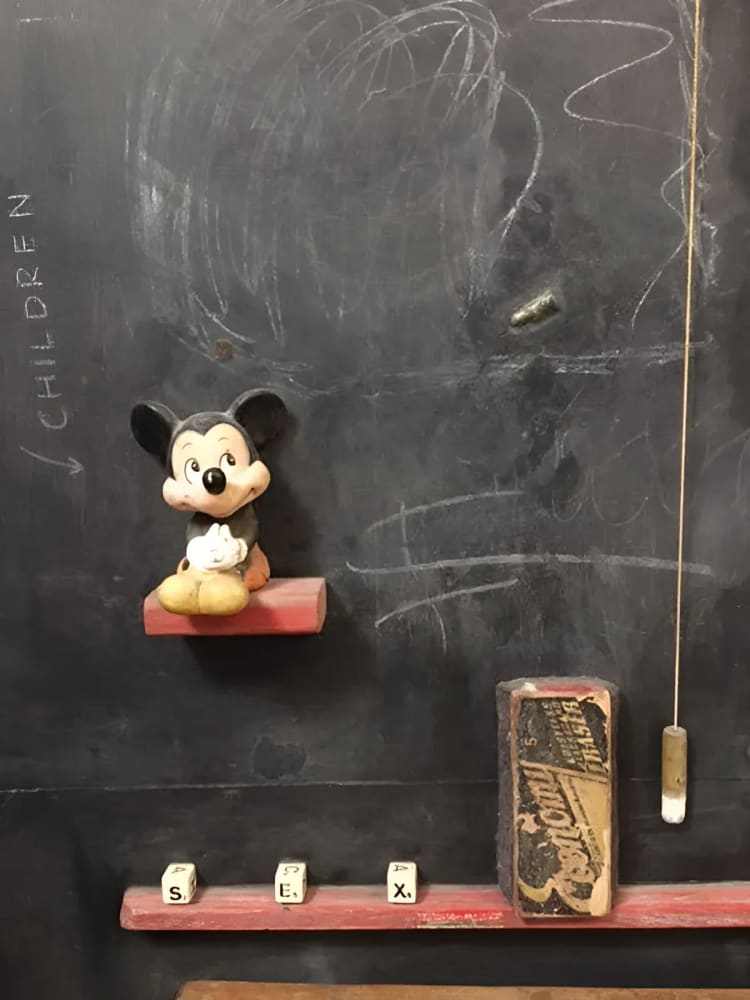 h.m. Peavy’s Schoolhouse Assemblage & Construction 1984 - Re - psychles Vintage Shop & Art Gallery