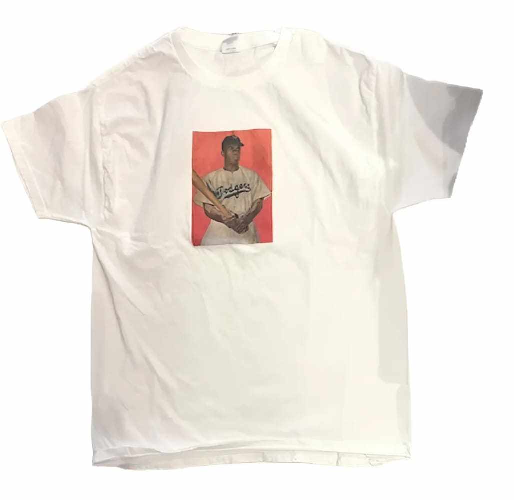 Jackie Robinson T-shirt by h.m. Peavy No.42 - Re - psychles Vintage Shop & Art Gallery