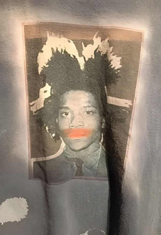 Jean - Michel Basquiat Red Stroke Construction T-shirt by h.m. Peavy - Re - psychles Vintage Shop & Art Gallery