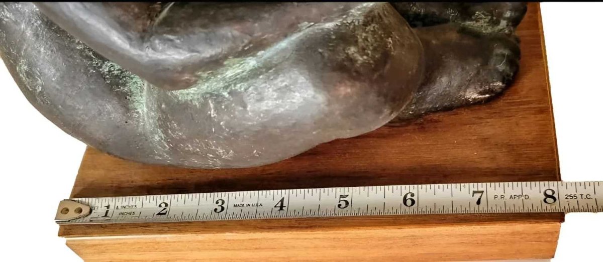 Jose Luis Cuevas Bronze Signed Sculpture - Re - psychles Vintage Shop & Art Gallery