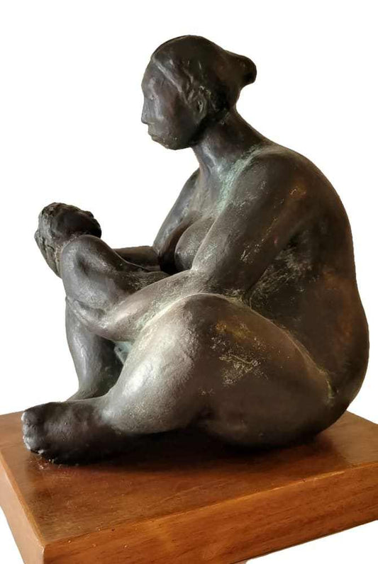 Jose Luis Cuevas Bronze Signed Sculpture - Re - psychles Vintage Shop & Art Gallery