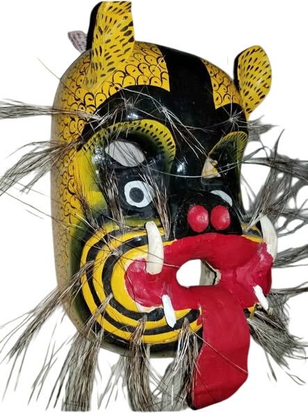 Old Traditional Jaguar Mask from Olinala Guerrero Mexico