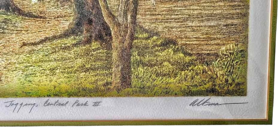 Harold Altman "Jogging, Central Park 2" 1960 Limited Edition Signed