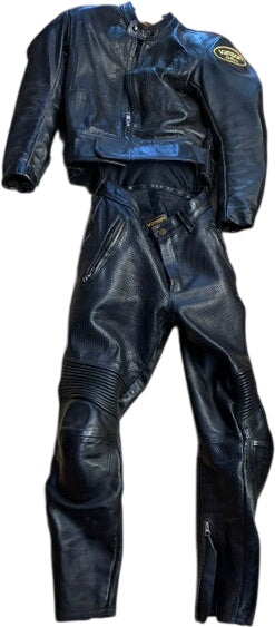 Vanson Vintage Motorcycle Leather Jacket & Pants Suit