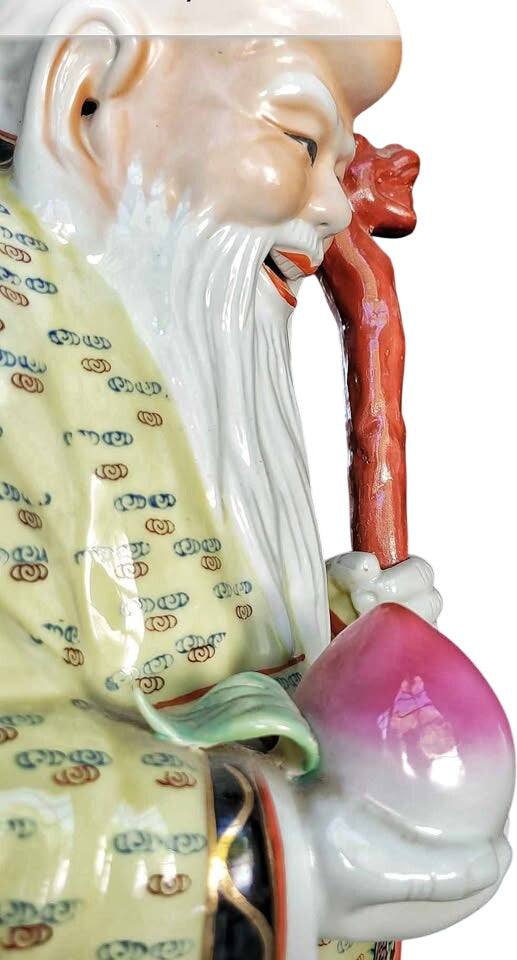 Mid-20th Century Porcelain Feng Shui Fu Lu Shou Deities