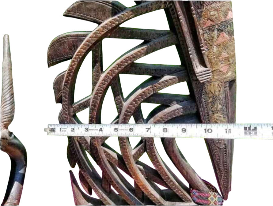 African Bamana Chiwara Couple Antelope Headcrests