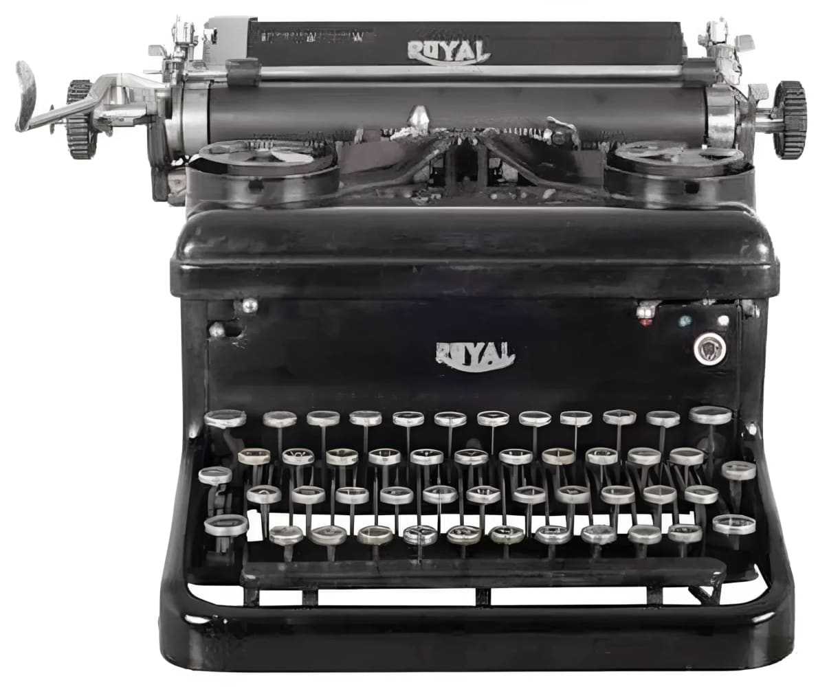 Royal Typewriter T-shirt by h.m. Peavy - Re - psychles Vintage Shop & Art Gallery