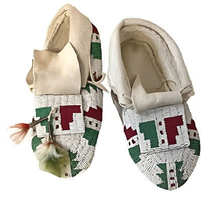 Pair of beaded moccasins.