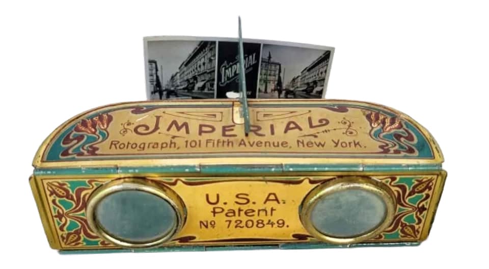 Vintage ’Imperial’ stereoscope with a patent number.