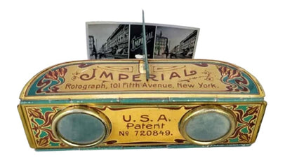Vintage ’Imperial’ stereoscope with a patent number.
